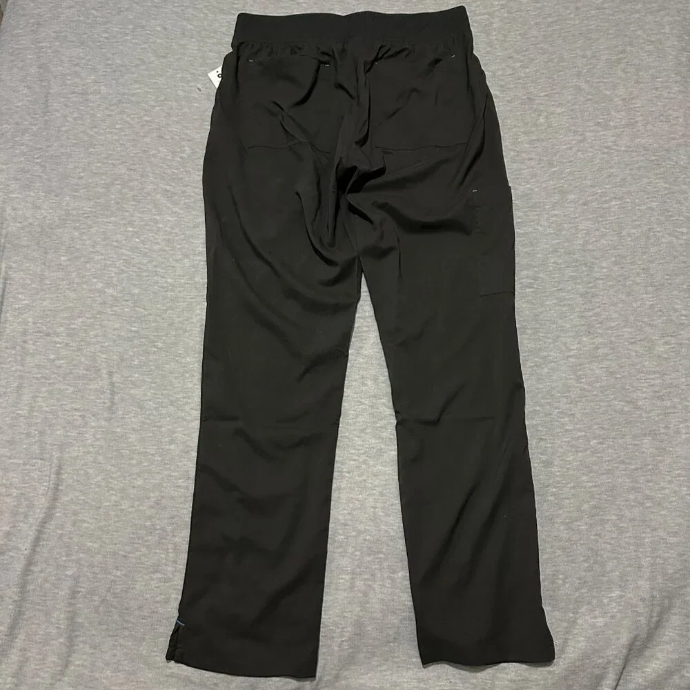 Koi Basics Caroline Womens 5-Pocket Stretch Scrub Pants Size M Black Lightweight - Picture 2 of 16